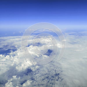 Sky Above the Clouds,ÃÂ Cloudscape background, Blue Sky and Fluffy Clouds